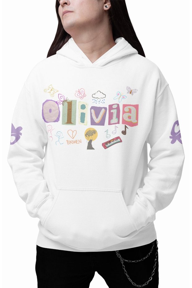 Unisex or Kol Printed Printed Hooded Sweatshirt, Oversized Olivia Rodrigo Themed Hoodie