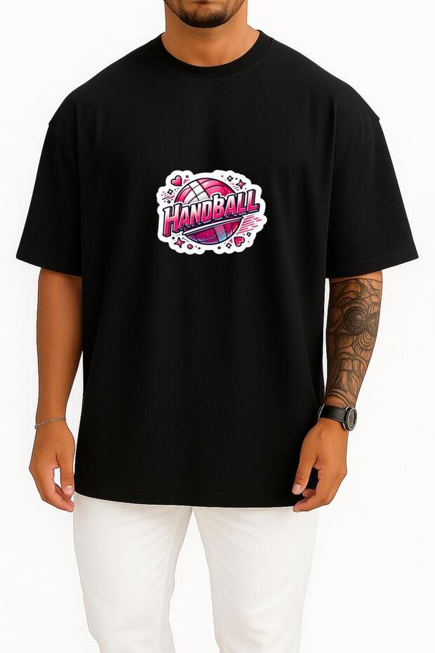 Oversized Handball Chest Printed Unisex T-Shirt