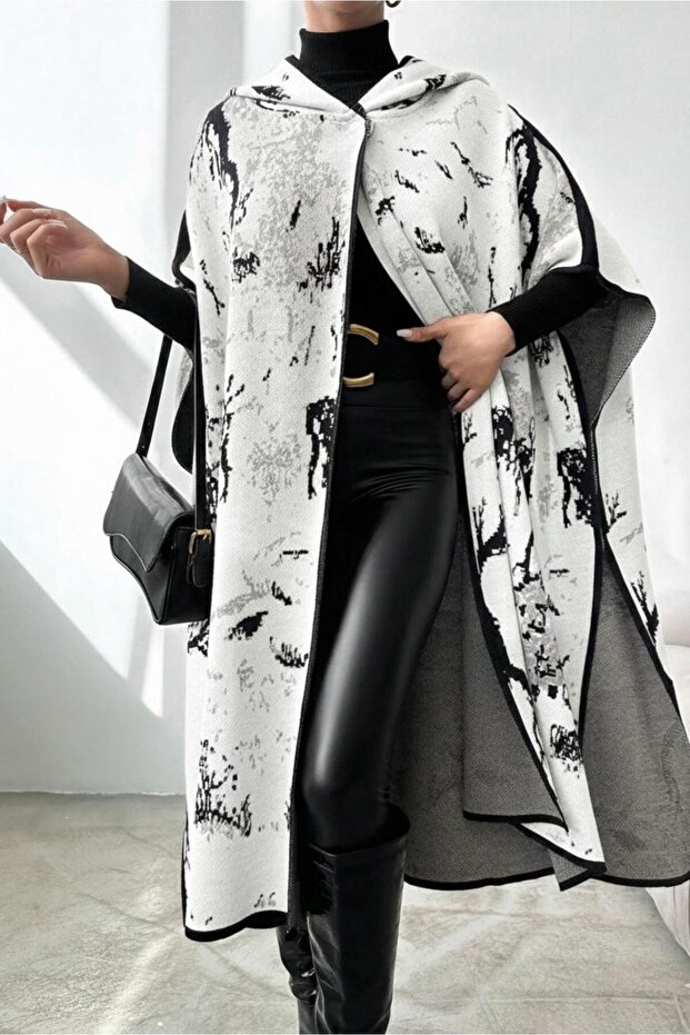 kapşonlu panço - 4