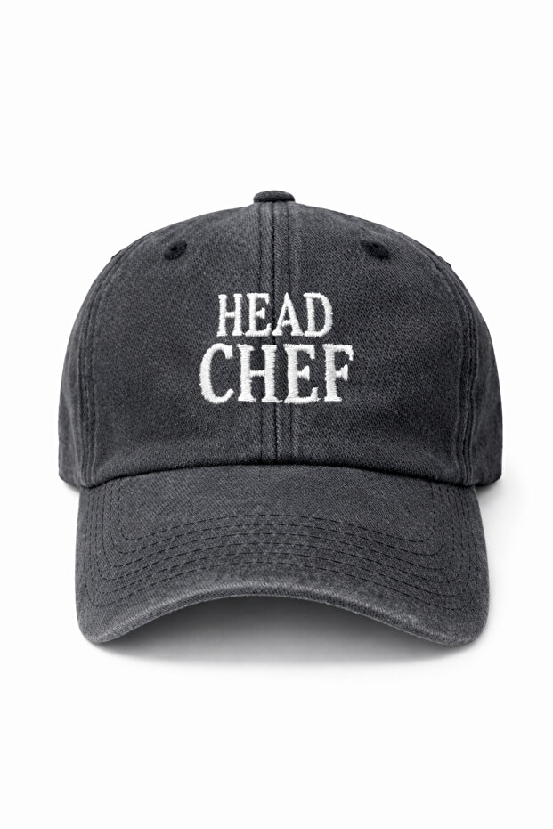 قبعة مطرزة بتصميم عتيق قابلة للغسل من HEAD CHEF