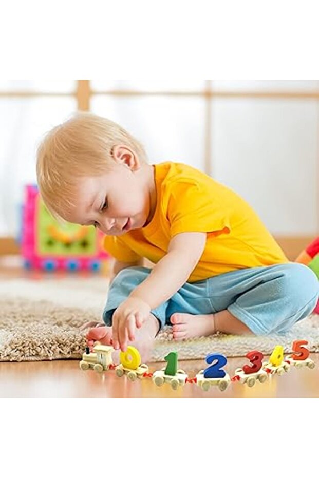 Handicraft Wooden Digits 0 to 9 Number Train