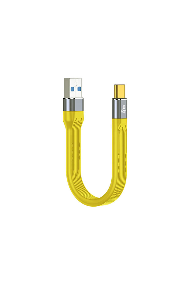 USB 3.1 Flexible Short Line Extension Cable Yellow 12cm Full Function Data Cable - 1