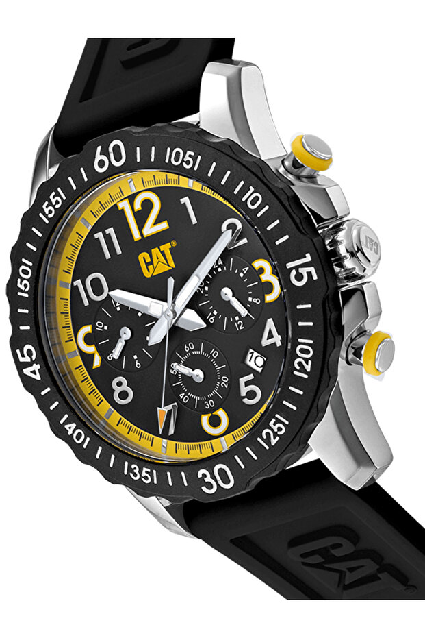 ساعة كاتربيلر رجالية داون فورس متعددة الألوان أسود أصفر - 2