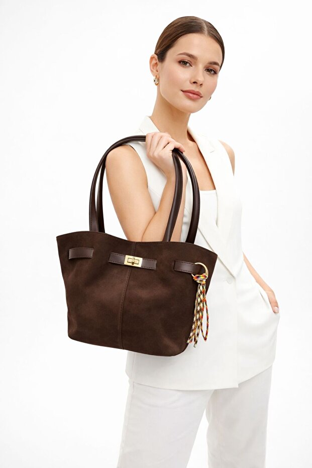 Süet Kadın Çanta - 2