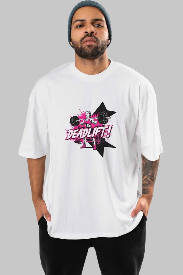 Gym, Sports, Fitness 39 Pre-Printed White Oversized T-Shirt Men's Women's Cotton Crew Neck T-Shirt