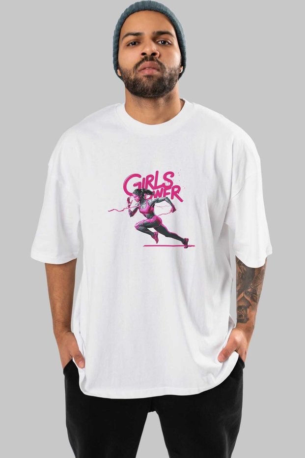Gym, Sports, Fitness 48 Pre-Printed White Oversized T-Shirt Men's Women's Cotton Crew Neck T-Shirt