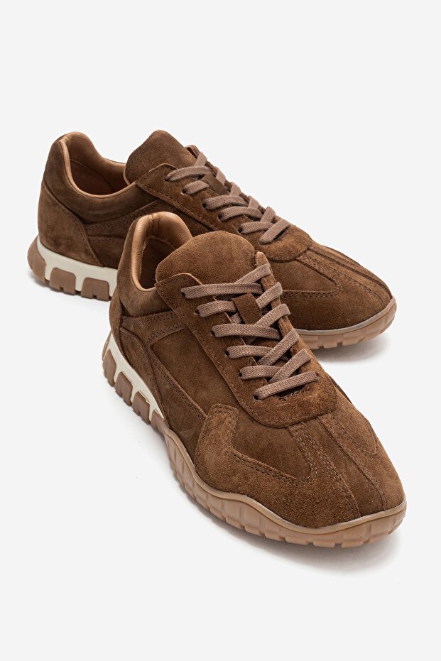 Lars Tan Suede Genuine Leather Women's Casual Sneaker