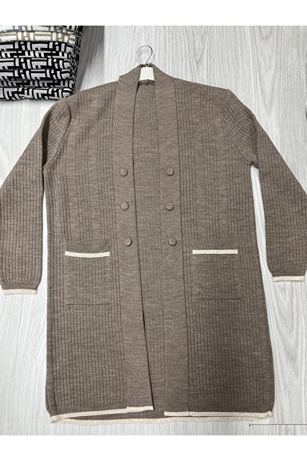 Kadın Triko Uzun Tunik Hırka - 3