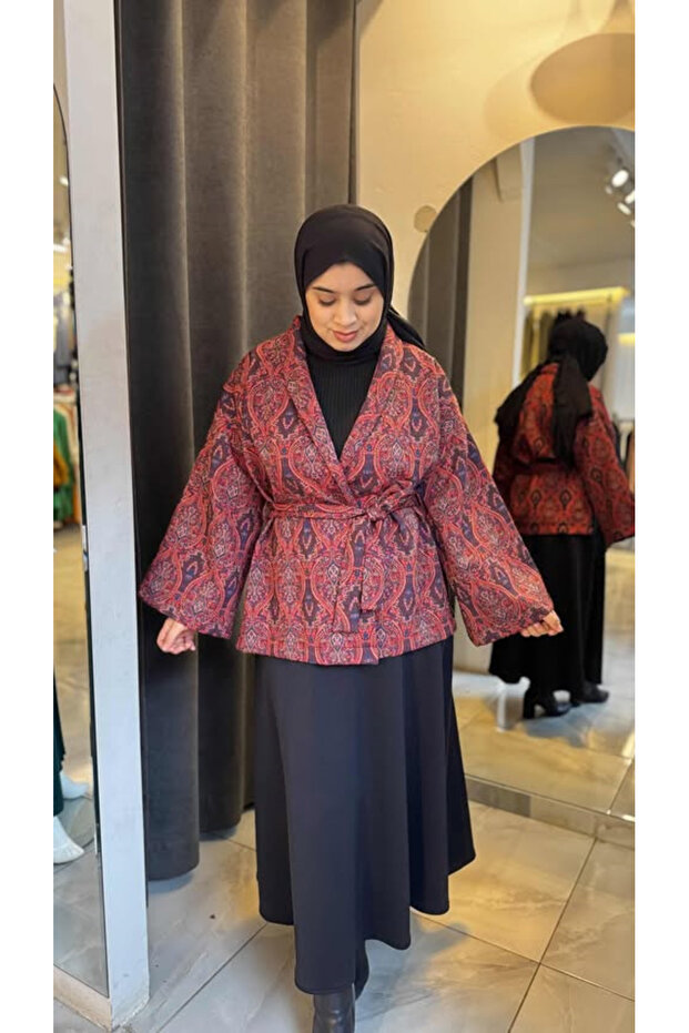 SÇ ETNİK DESEN CEKET - 3