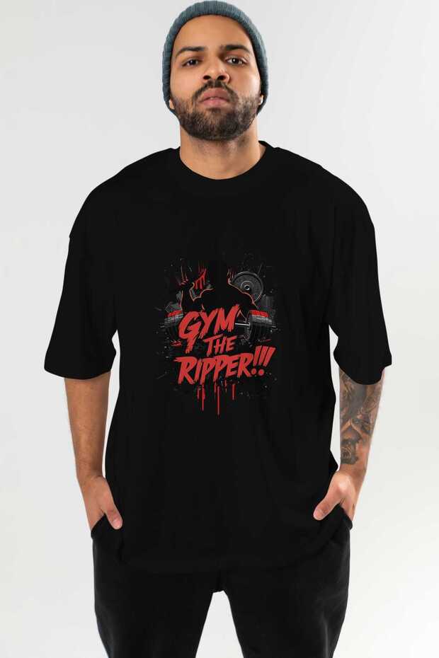 Gym, Sports, Fitness 36 Pre-Printed Black Oversize T-Shirt Men's Women's Cotton Crew Neck T-Shirt
