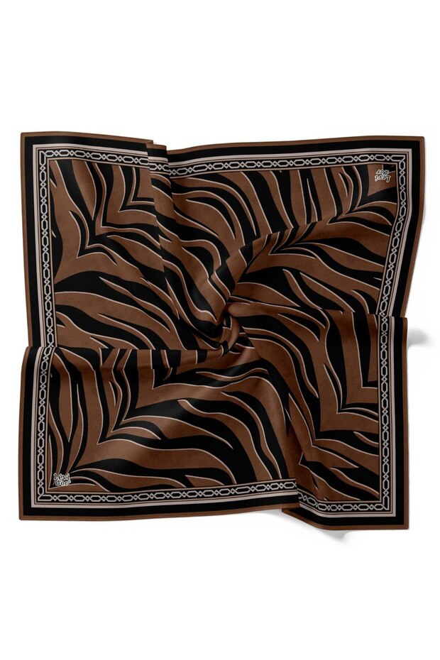 Geometric Stripes Sports Zebra Pattern Sparkly Crystal Scarf