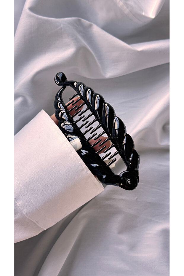 Women's Black Classic Banana Hair Clip - Twist Model Strong Hold Clip