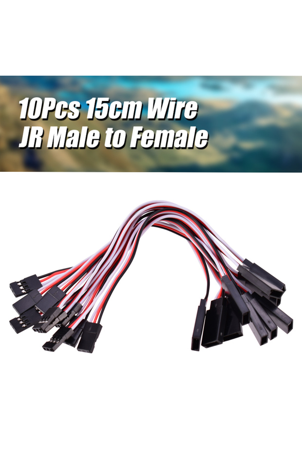 Red 10Pcs 150mm 15cm Servo Extension Lead Wire Cable For RC Futaba JR Male to Female 15cm Wire Conne