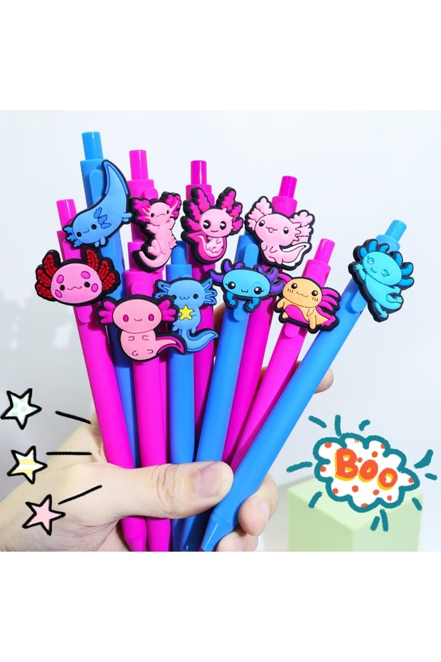 10pcs 10PCS salamander-shaped ballpoint pen, cute salamander writing pen, salamander ballpoint pen,