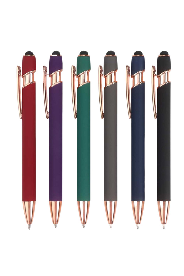 Mix B 6pcs 5-10Pieces Ballpoint Pen with Stylus Tip, Metal, 2 in 1 Stylus Ballpoint Pen 1.0 mm Black