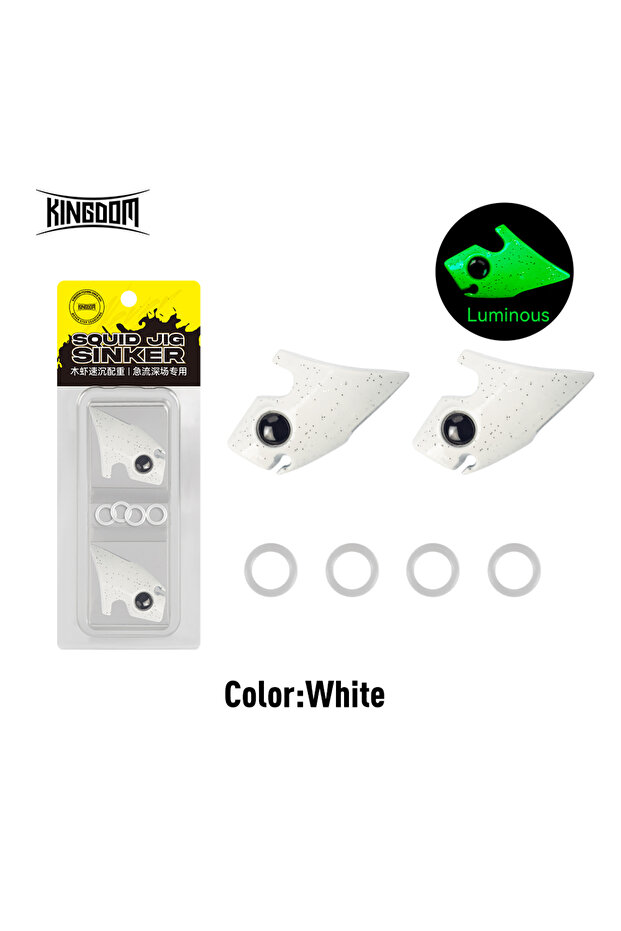 Choice 10g-White Squid Jig Sinker Fishing Tackle 7g 10g 15g 20g Sinking Luminous EGI Sinker
