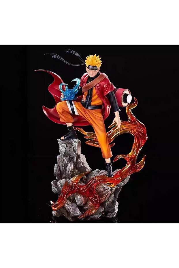 Bandai with box 23cm Naruto Anime Figure Uzumaki Naruto Uchiha Sasuke Action Model Pvc Statue Deskto