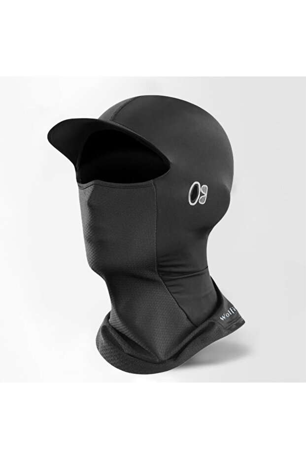 One Size black Sun Protection Summer Balaclava with Eyeglasses Hole, Full Face Scarf Mask Outdoor wi