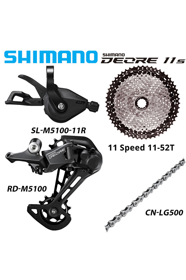 11-52T N SHIMANO DEORE M5100 1X11Speed Groupset RAPIDFIRE PLUS Shifting Lever Rear Derailleur Sunshi
