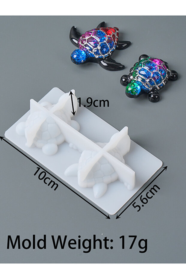 tortoise 3D Sea Turtle Keychain Silicone Mold DIY Ocean Theme Animal Ornaments Tortoise Turtle Craft