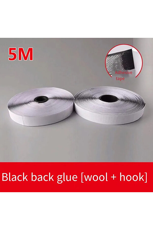 20mm Wide Black 5Meter Reusable Magic Nylon Sticker Tape Self Adhesive Extra Strong Double Side Stri