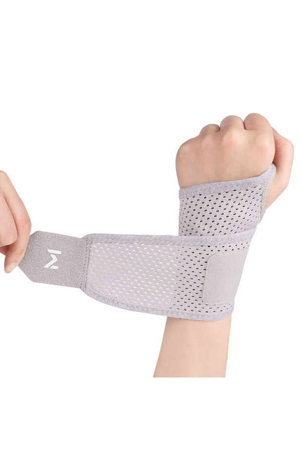 Gray GTUBIKE 1PCS Breathable Wrist Support Brace for Gym/Work - Adjustable Compression Sleeve, Arthr