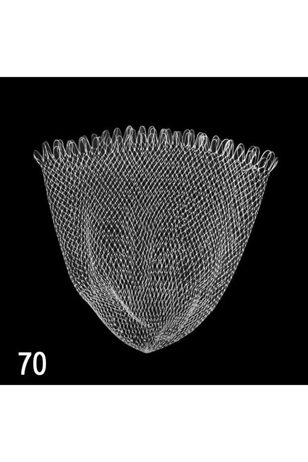 70CM 2.8X2.8cm Outdoor 40/50/60/70/80cm Double Line Braided Mesh Fishing Landing Net Fishing Mesh Ho