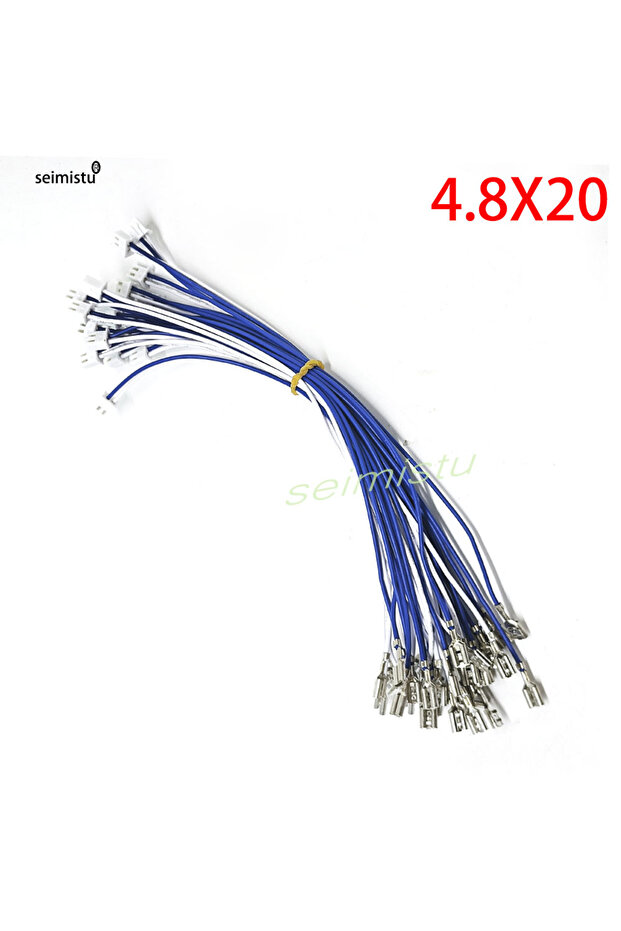 كابل دوبونت 2P--4.8-20pcs بموصل ثنائي الأطراف H2.54، سلك توصيل 4.8 مم/2.8 مم لوحدة USB للألعاب بدون تأخير