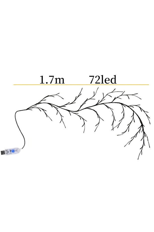 72LEDS LED Bendable Willow Vine Lights, 8Moeds Rattan Tree Decorative Light, Night Light, For Wall B