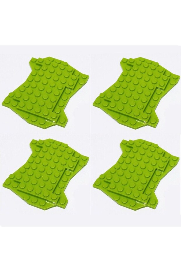 4Pcs Green 4pcs DIY Irregular Building Block Baseplates, Create Forest Garden Scenes with Trees & Mi