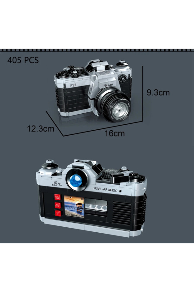 in bag KB00846 KNEW BUILT Retro Digital Camera Model Mini Brick Toys for Boys Adult Assembly Design