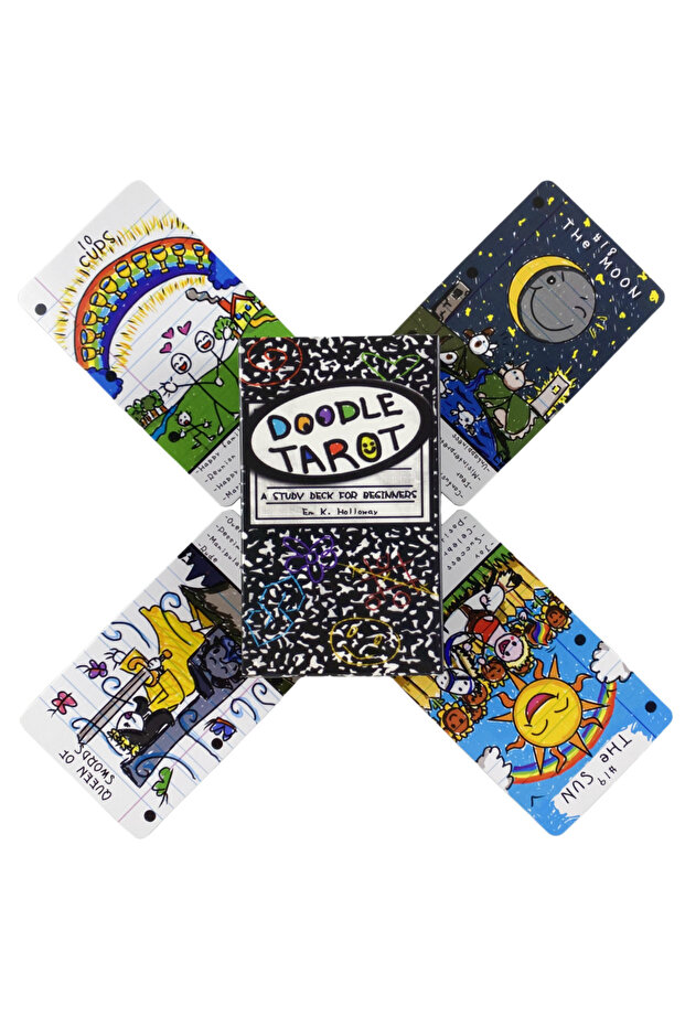 مجموعة بطاقات تاروت دودل TT320، مجموعة مكونة من 78 بطاقة دراسية للمبتدئين، إصدار Oracle English Visions Divination Edition