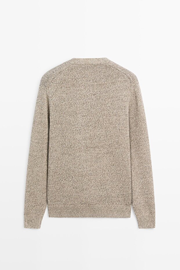 Düğmeli pamuklu triko hırka - 8