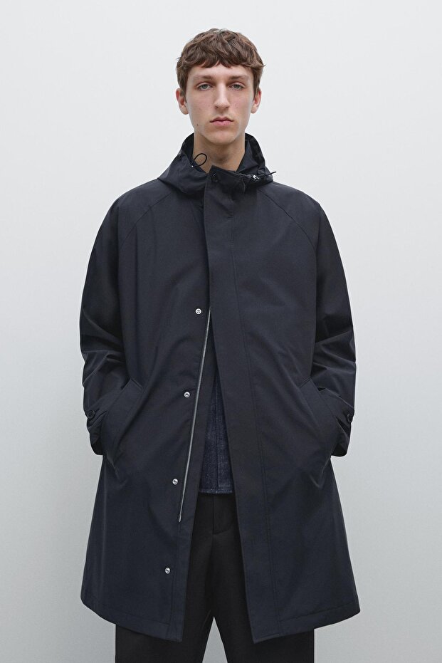 Kapüşonlu uzun parka - 2