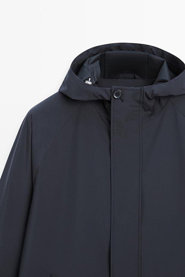 Kapüşonlu uzun parka - 6