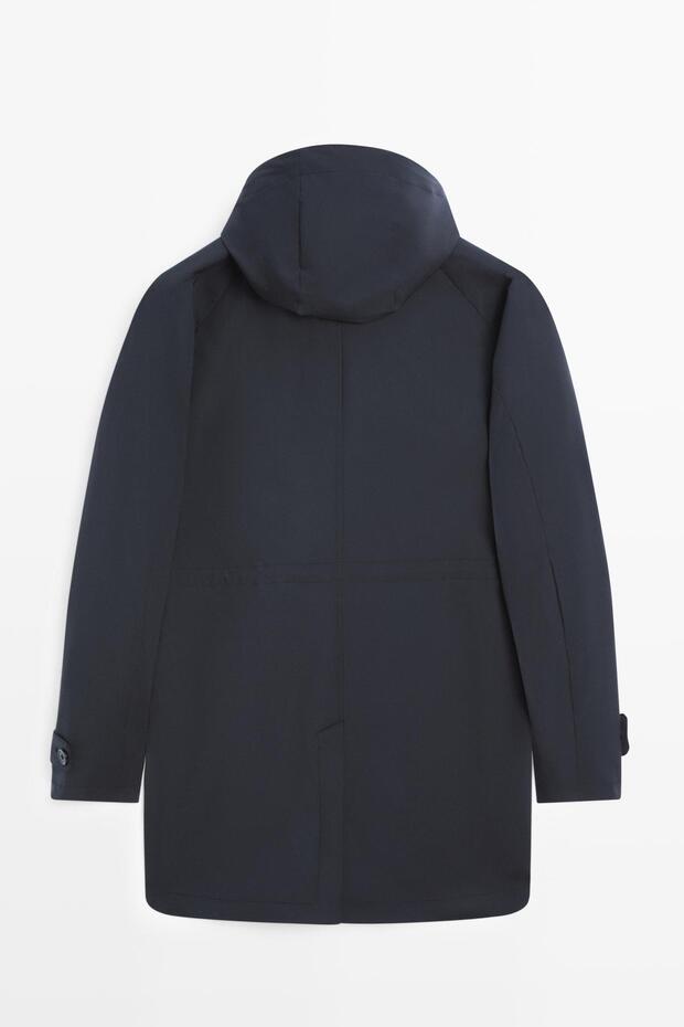 Kapüşonlu uzun parka - 8