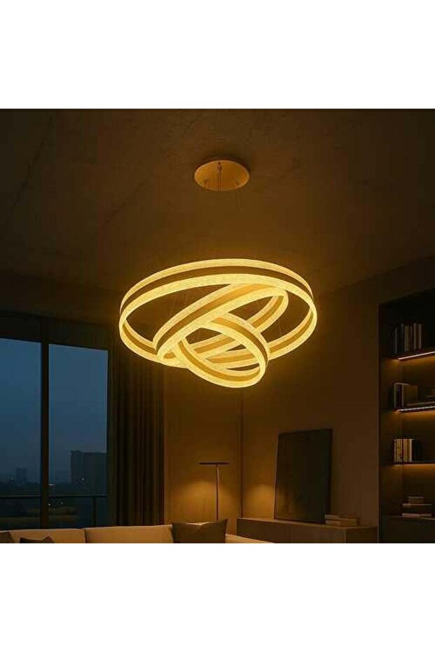 Modern Ceiling Chandelier Gold - 2