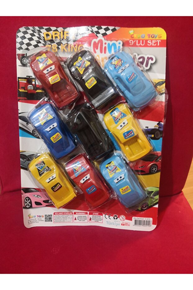 Oyuncak 9'lu Mini Arabalar, - 3