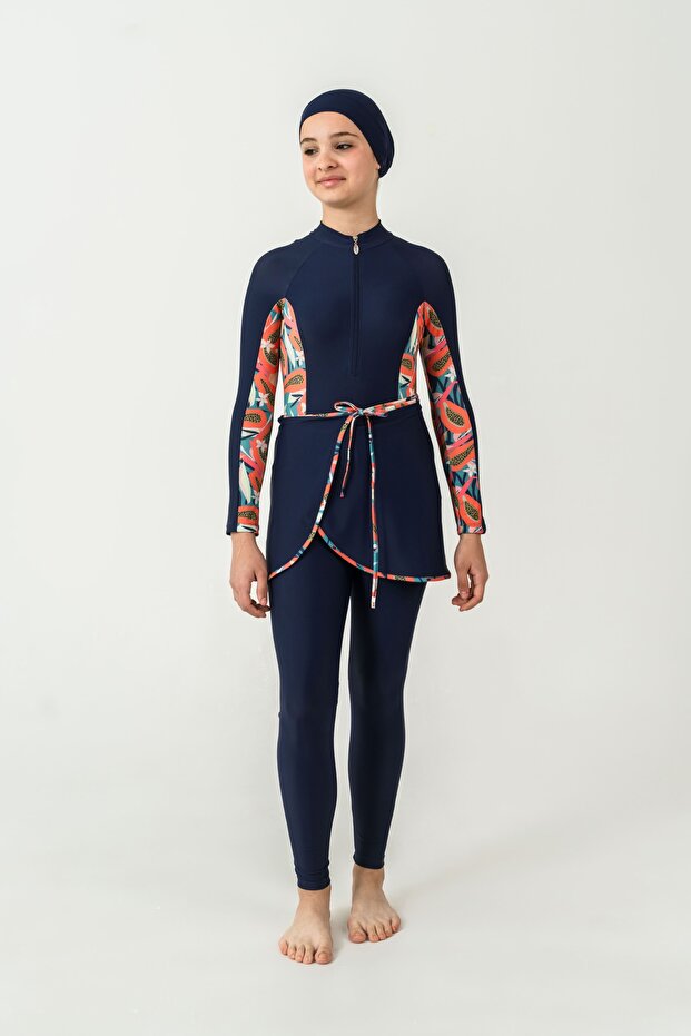 Fındy Stretch Fabric long sleeve hijab swimsuit 1901