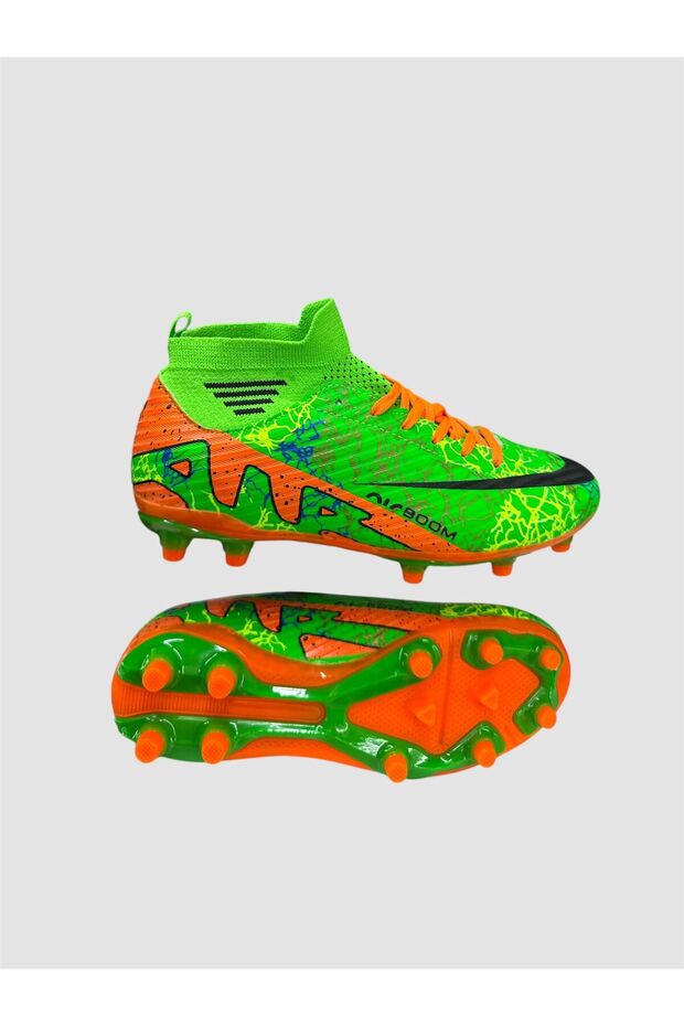 Laliga Air Unisex Astroturf and Turf Football Shoes with Socks Colorful