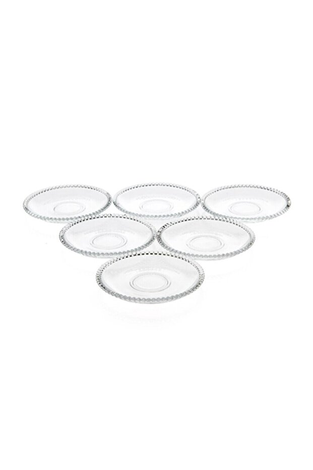 girona çay tabak - 12 li boncuklu çay tabağı - 4