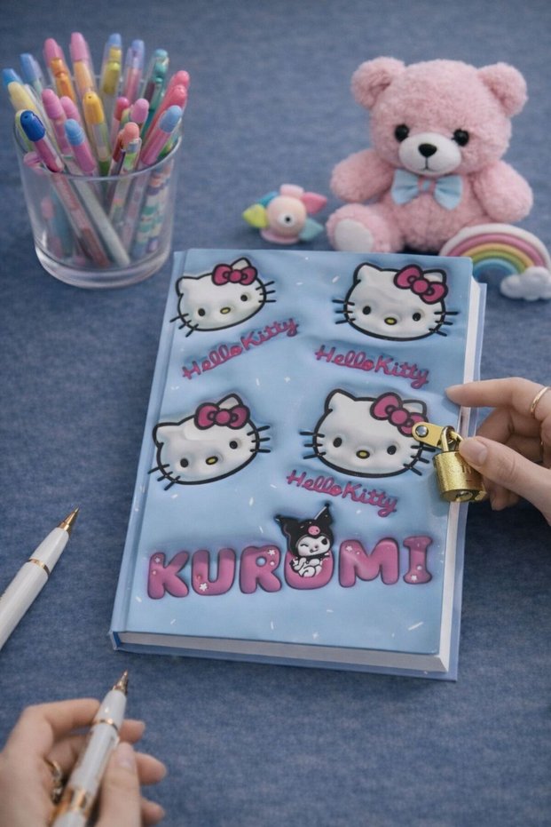 Locked Hard Cover 160 Pages Daily Souvenir Gift Children's Agenda Notebook A5 15*21 cm