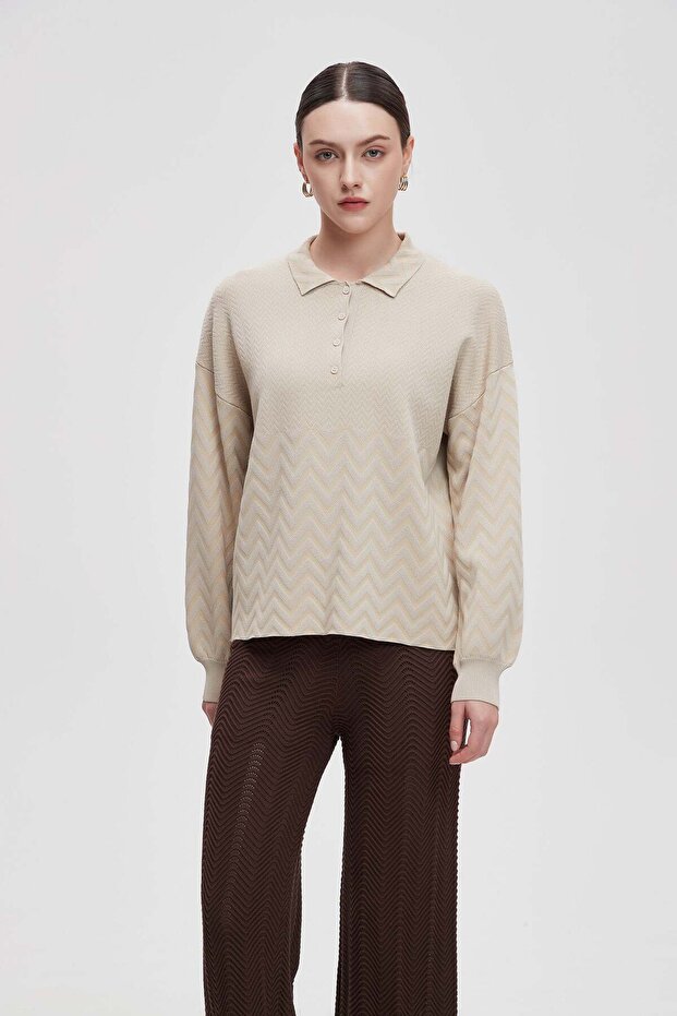 بلوزة شتوية طويلة وقصيرة سادة - 6