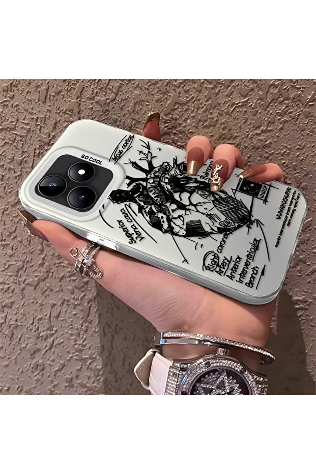 حافظة مضادة للسقوط من السيليكون المتوافقة مع هاتف Realme Note 50، ذات نمط إبداعي - 2