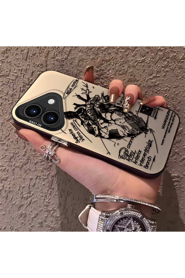 حافظة مضادة للسقوط من السيليكون المتوافقة مع هاتف iPhone 16، ذات نمط إبداعي - 2