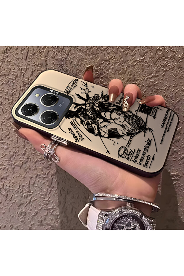 حافظة Tecno Spark 20 Pro متوافقة مع الحافة السيليكونية الصلبة والمضادة للسقوط، بنمط إبداعي - 2