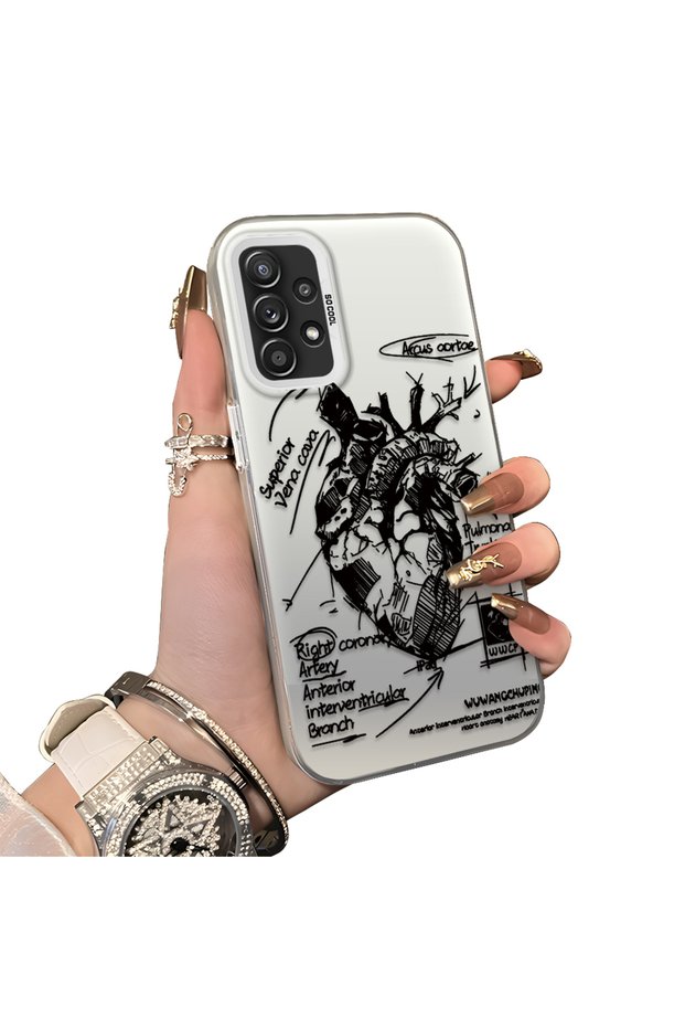 Samsung Galaxy A52/A52S Compatible Silicone Edge Hard Back Anti-Fall Case Creative Patterned