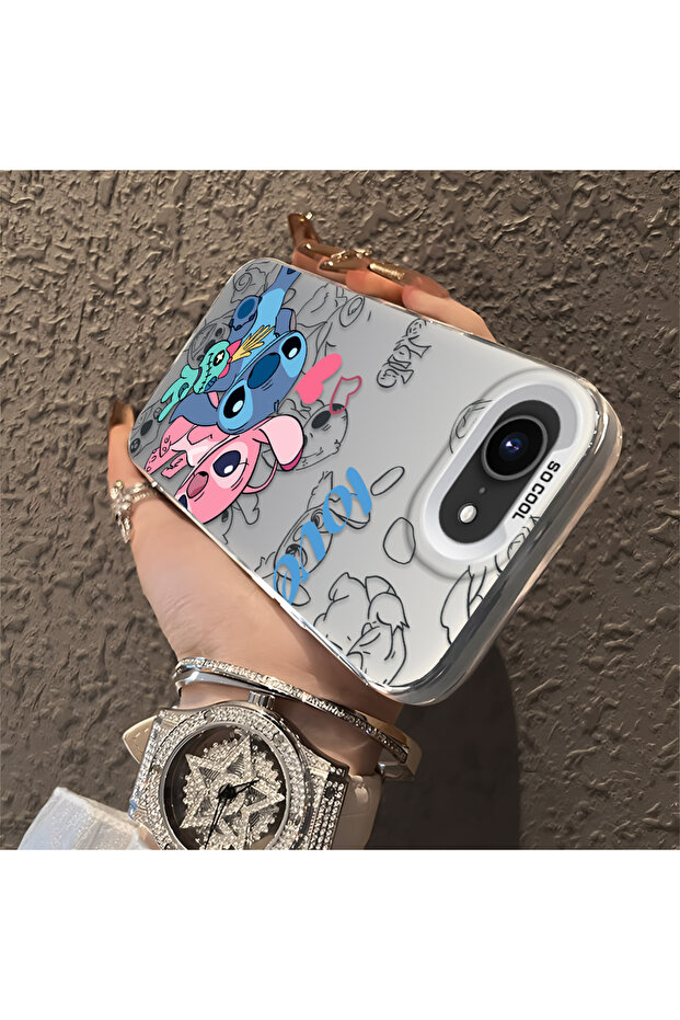 غطاء حماية متوافق مع آيفون 16e، مصنوع من السيليكون بحواف صلبة ومضاد للسقوط، بنمط مطرز - 3