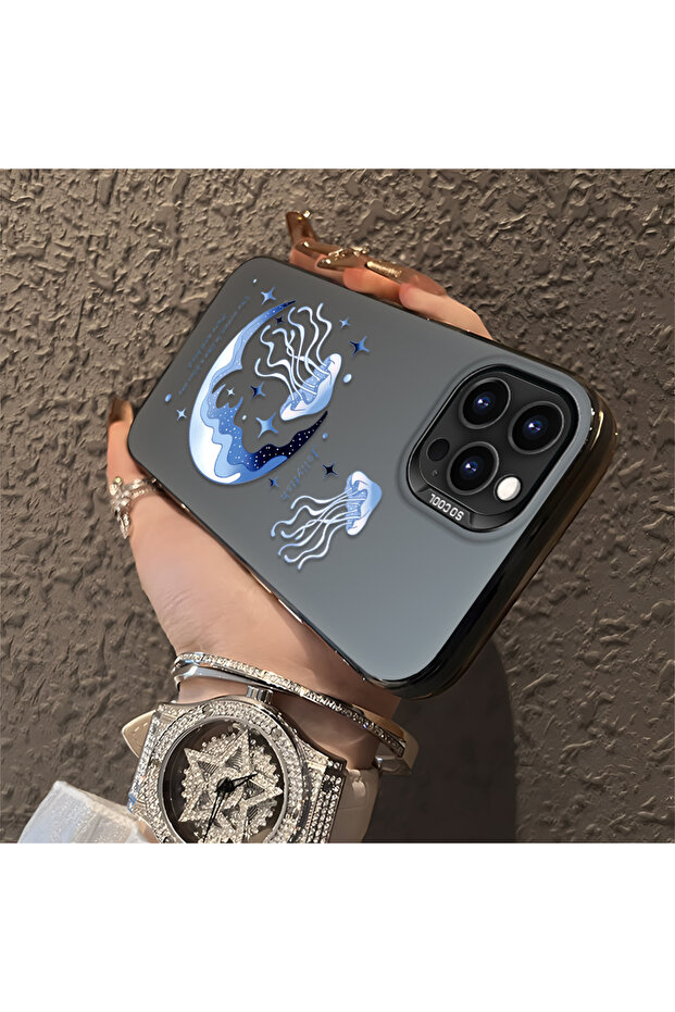 حافظة مضادة للسقوط من السيليكون المتوافقة مع هاتف iPhone 14 Pro، بنمط سمكة إسفنجية - 3