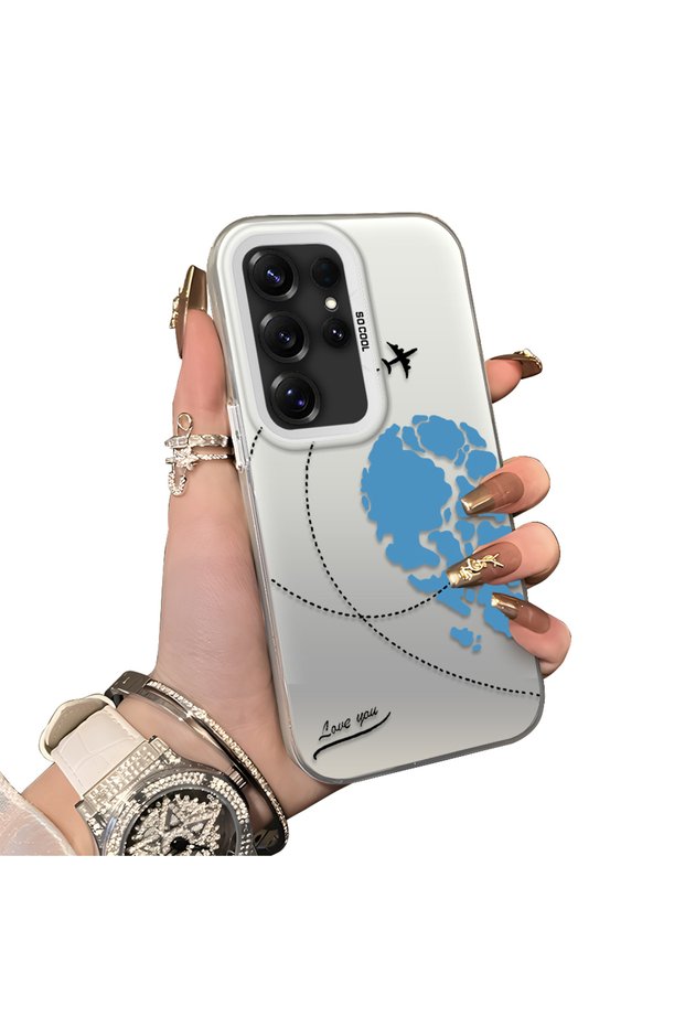 Samsung Galaxy S25 Ultra Compatible Silicone Edge Hard Back Anti-Fall Valentine's Patterned Case